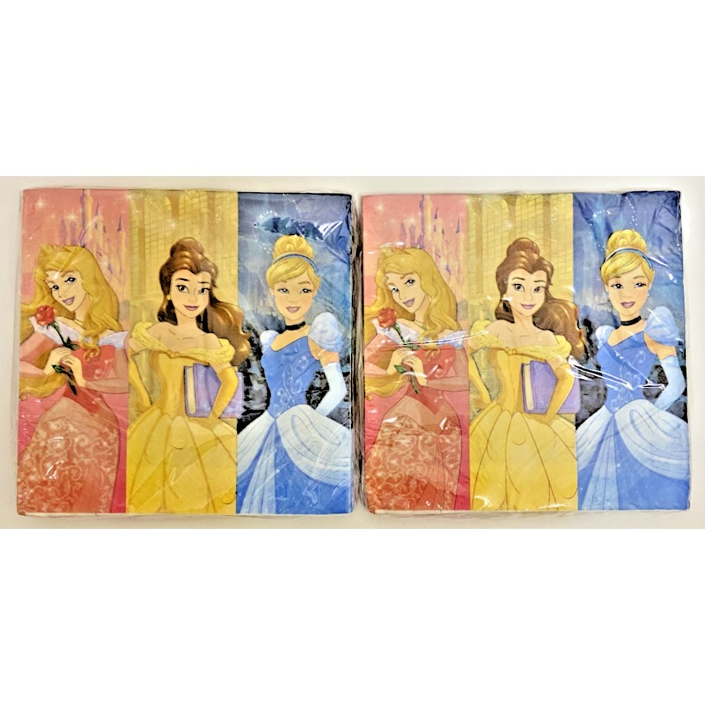 DISNEY PRINCESS 32 Birthday Party 2-Ply Napkins Aurora Belle‎ Cinderella